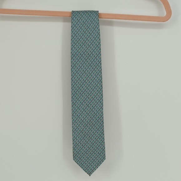 Men’s Uomo Venetto Plaid Tie Blue preppy Business casual formal classic handmade