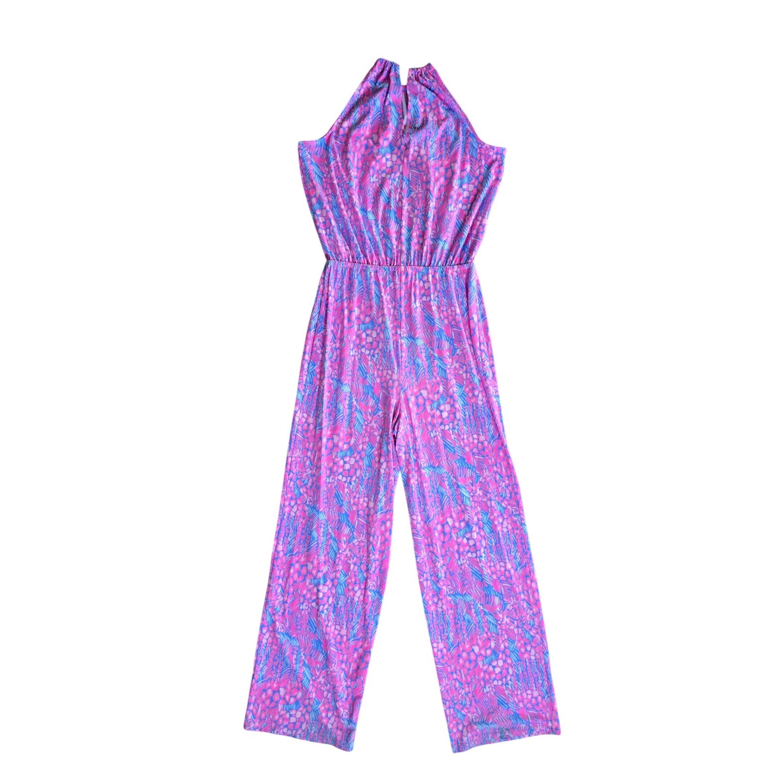 Lilly Pulitzer Bowen Jumpsuit Pink Sorbet High Altitude Giraffe Print Size Large
