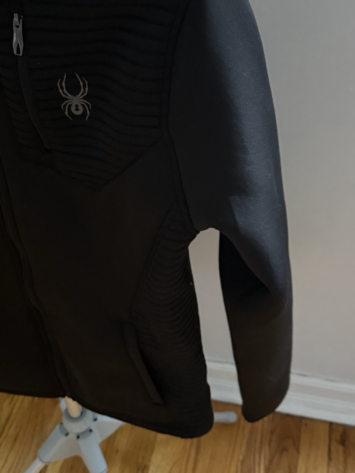 Spyder Men’s Black Full Zip Stand Collar Jacket Regular Fit Size M 44-46