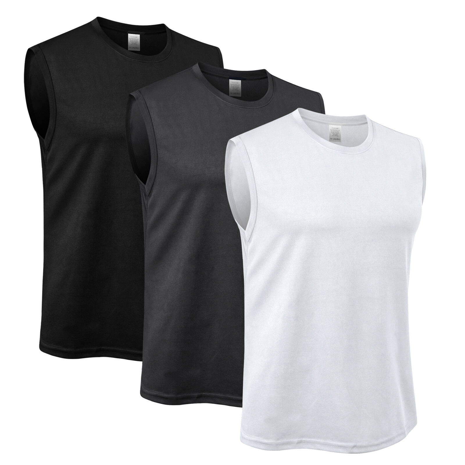 3 Pack Men’s Tank Top Quick Dry Workout Gym Muscle Tee Fitness Sleeveless Shirt