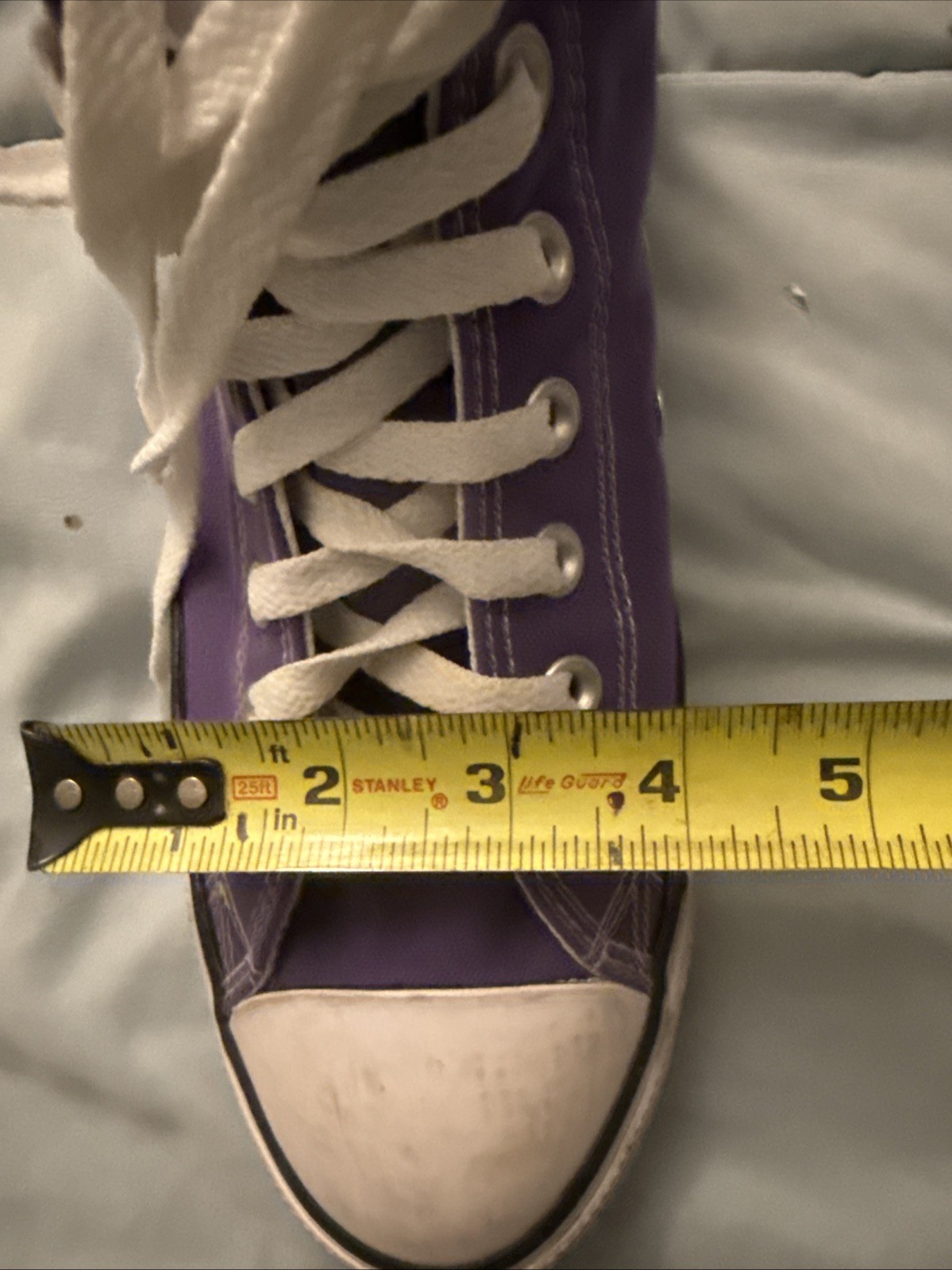 Purple Converse High Top Sneakers With White Accents Unisex Sneakers M8 W10