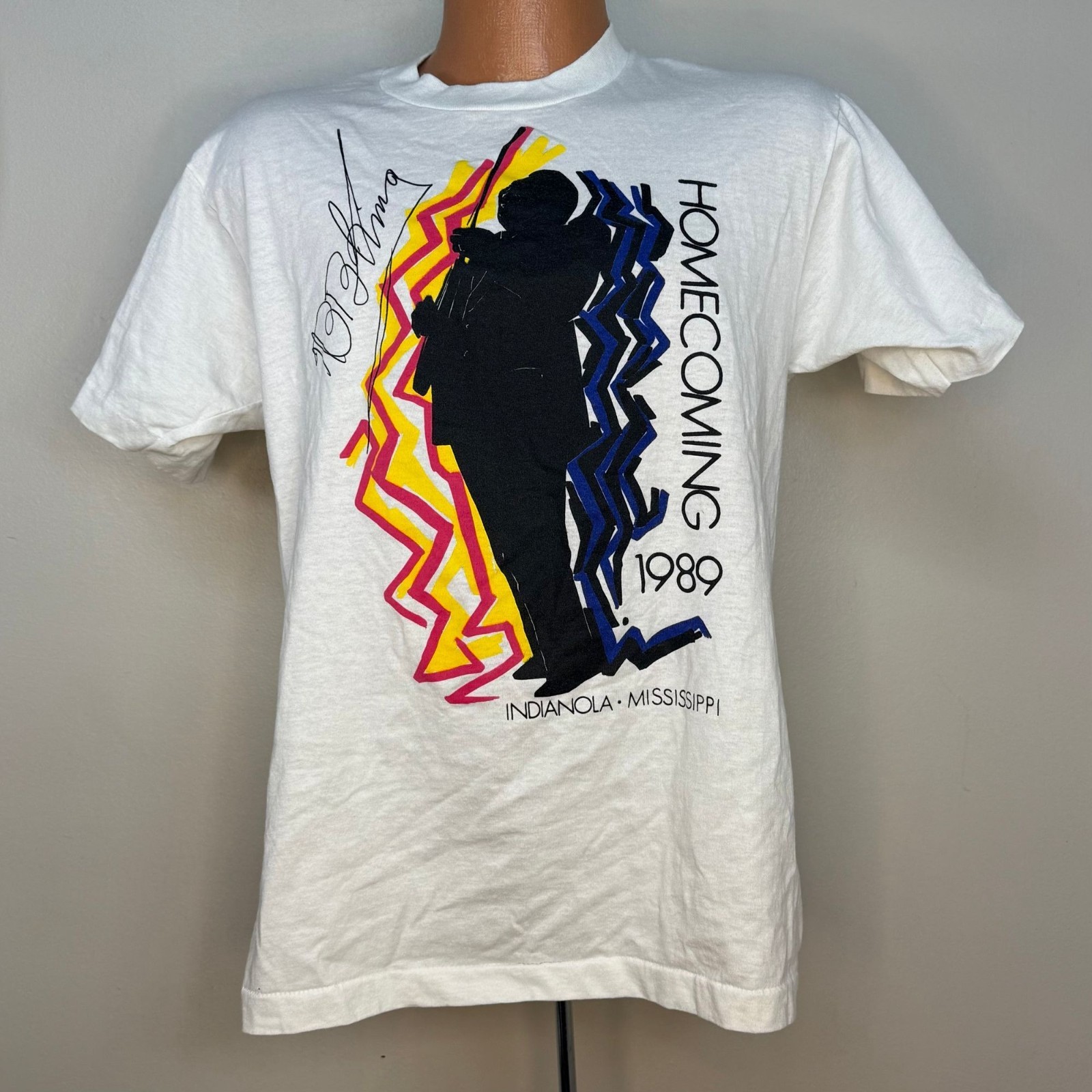 Vtg 1980s B.B. King T-Shirt Homecoming 1989 Indianola MS Screen Stars Best 80s