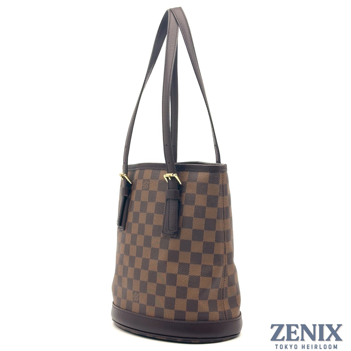 USA-Made Louis Vuitton Marais Damier Ebene Canvas Leather Handbag N42240 2003 LV