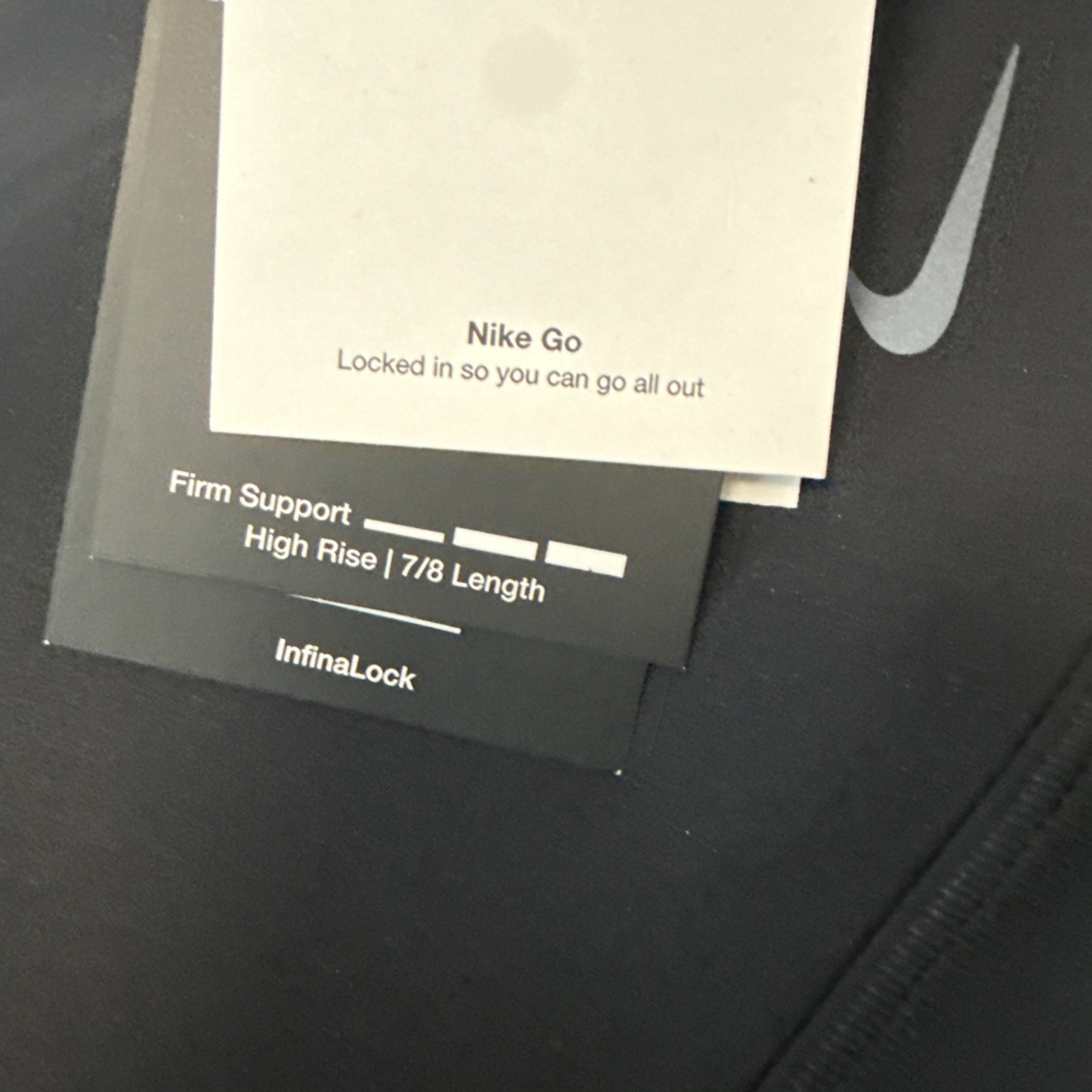 Nike Dri-FIT Go Running Performance Womens XL Black Leggings FZ0005-010 BNWT
