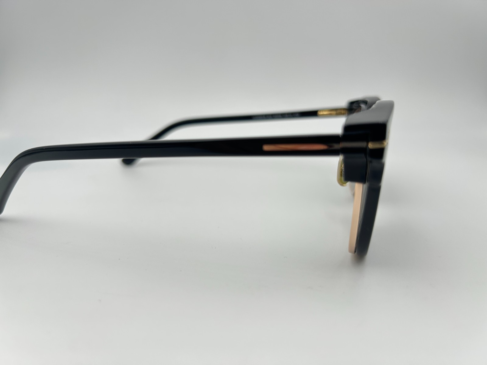 Tom Ford Sunglasses TF5683-B 001 Black Gold Gray 54 18 145 Clip on Blue light