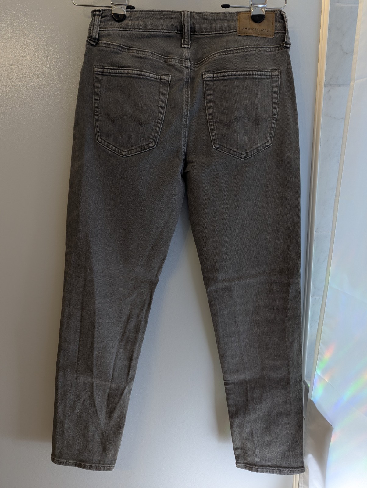 American Eagle Men’s Athletic Fit Gray Denim Jeans 5-Pocket
