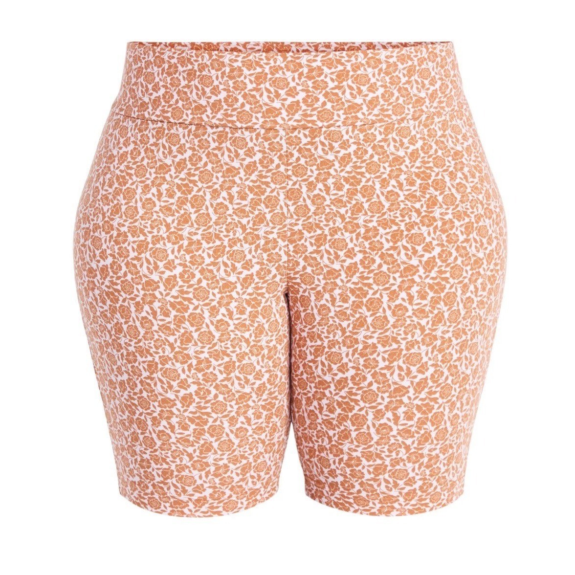 Terra & Sky Women’s Plus Size Bike Shorts, Sizes 0X cotton stretchy spandex