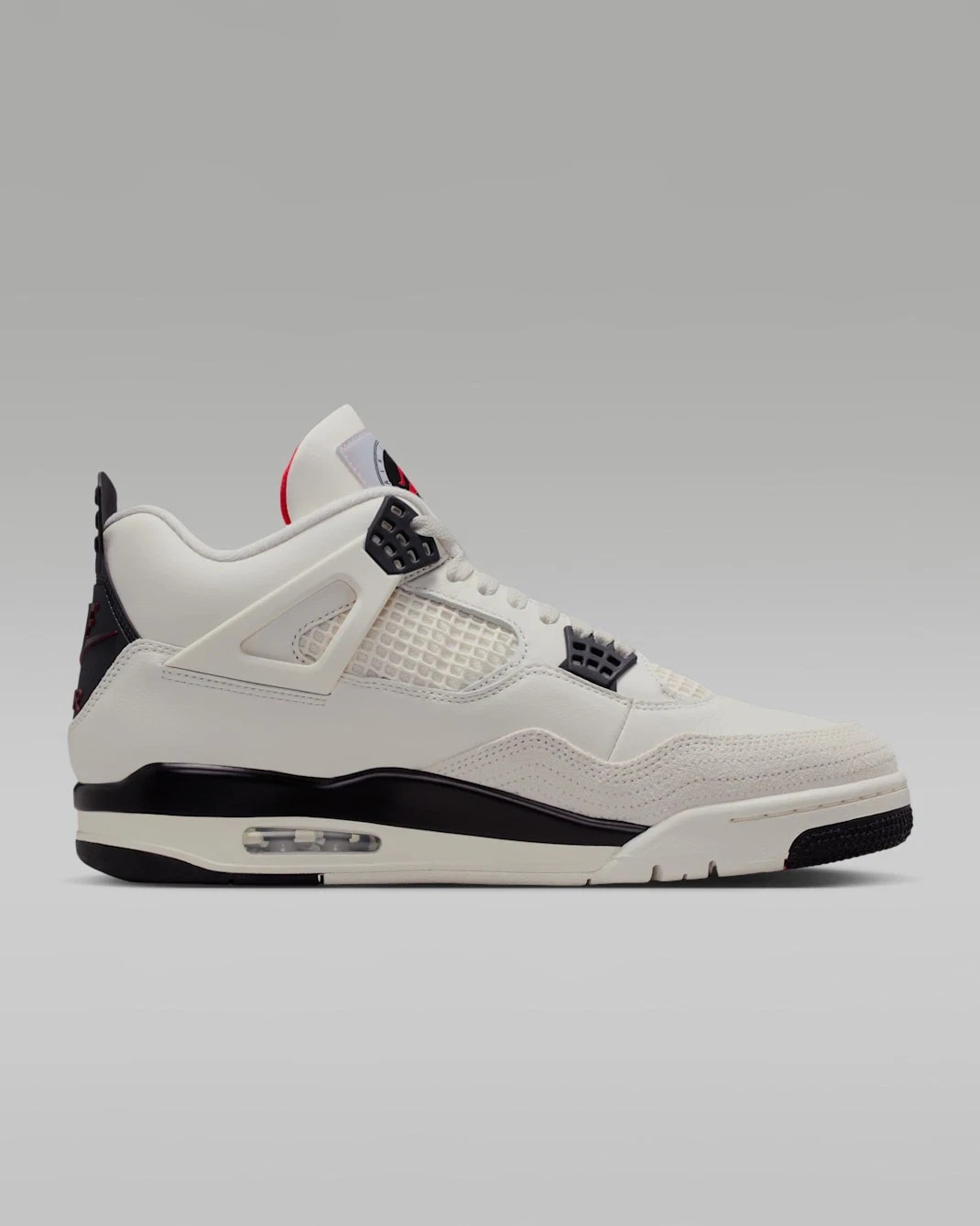 Nike Air Jordan 4 Retro Off White Black Leather Streetwear Sneakers Unisex