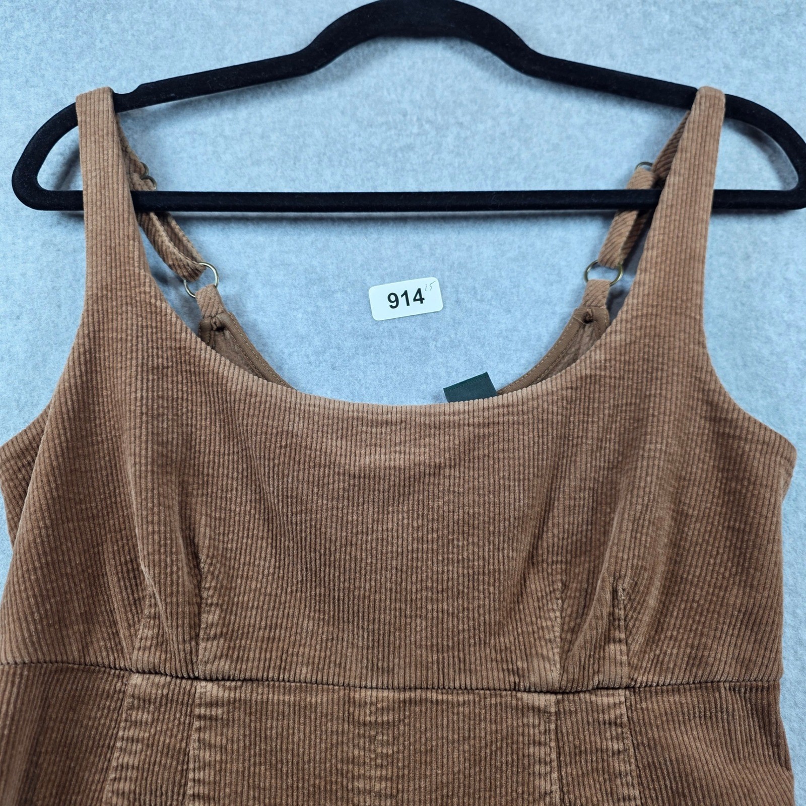 Wild Fable Brown Corduroy Mini Dress Sleeveless Adjustable Straps Size S