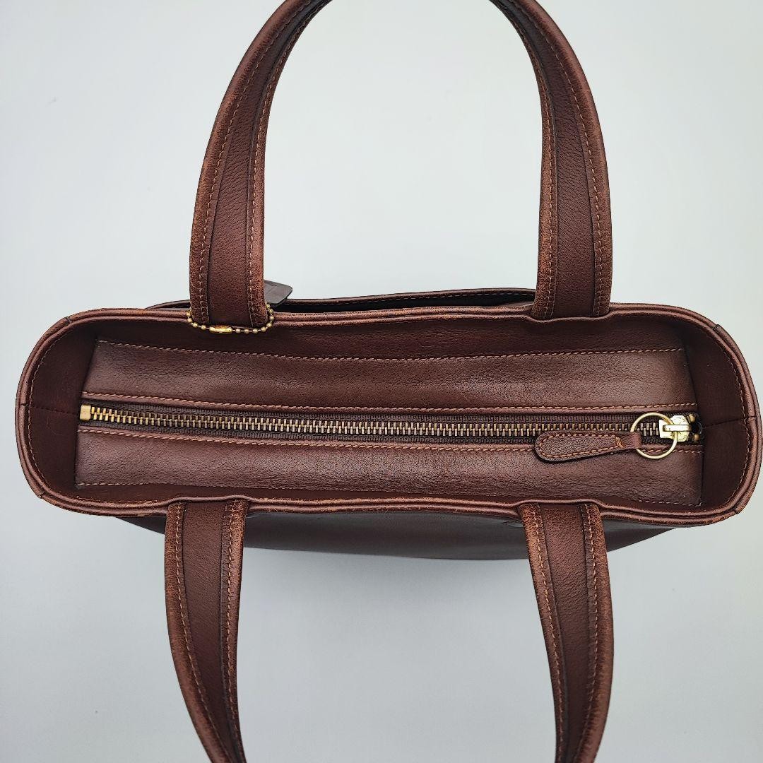 Old Coach Tote Bag with Charm 9303 Bleecker Brown