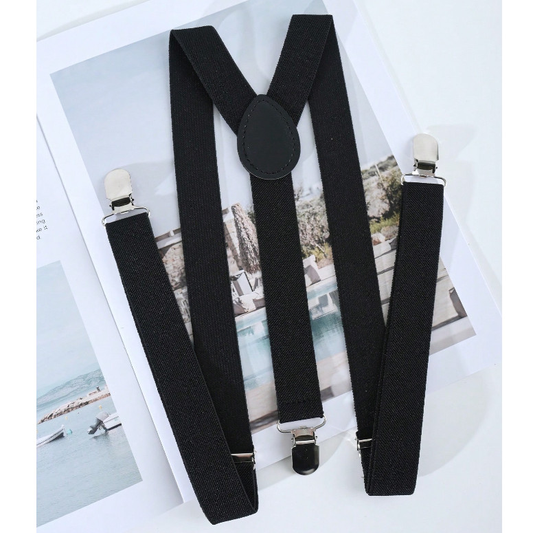 Heavy Duty Men’s Suspenders Adjustable Y-Back Braces with 3 Strong Metal Clips