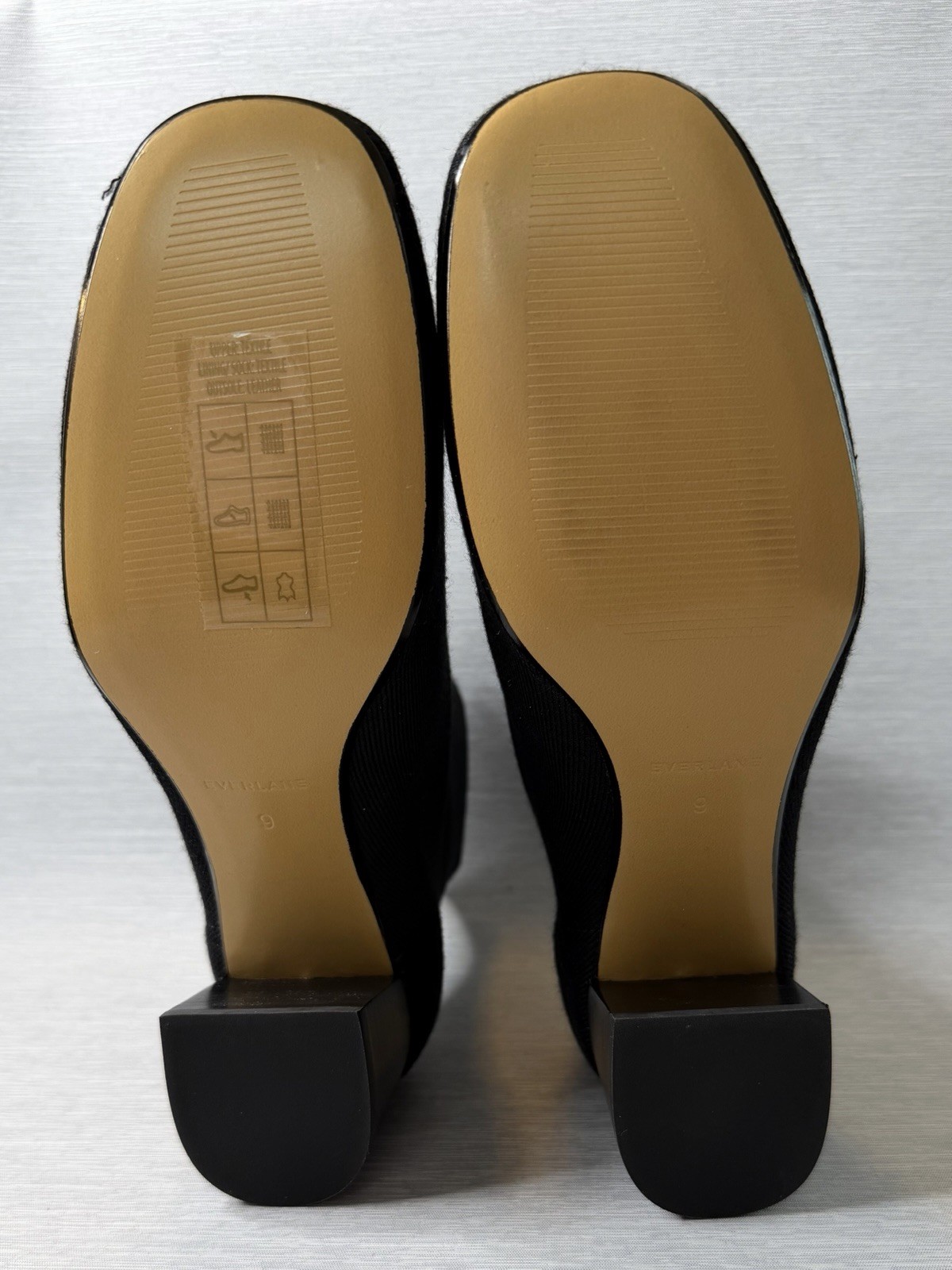 Everlane The Day Boot ReKnit Black Stretch Ankle Boots Block Heel Size 9 NWB