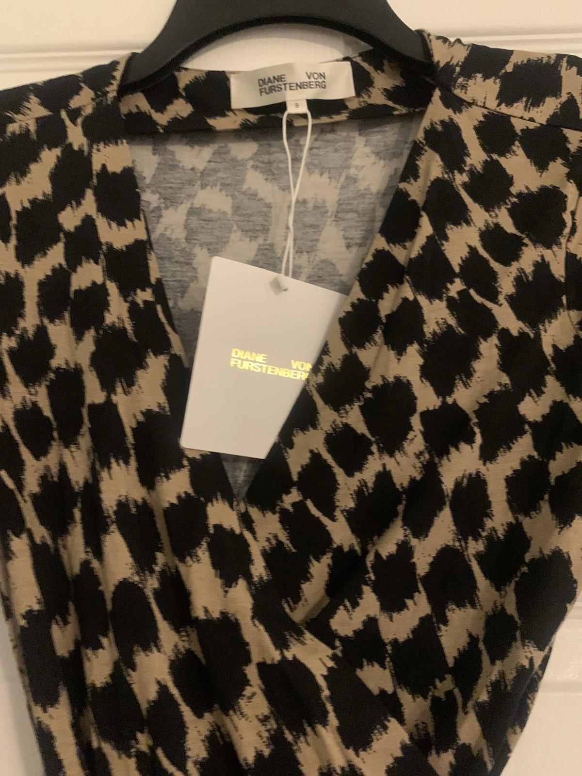 Diane Von Furstenburg Julian Two Henlow Birch Print Wrap Dress S