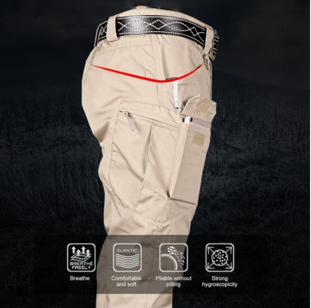 Mens Cargo Pants Work Combat Pants Outdoor Hiking Waterproof Trousers Tactical