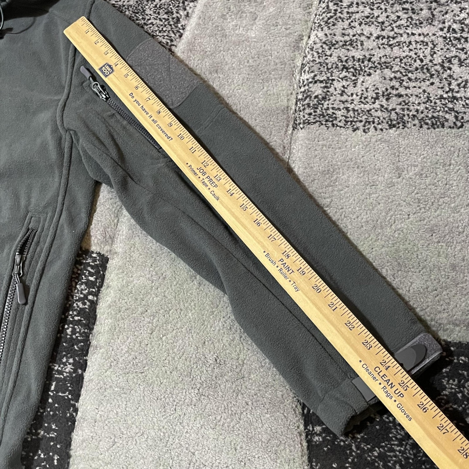Tacvasen Tactical Fleece Jacket Men Large Gray Hooded Full Zip Military Gorpcore