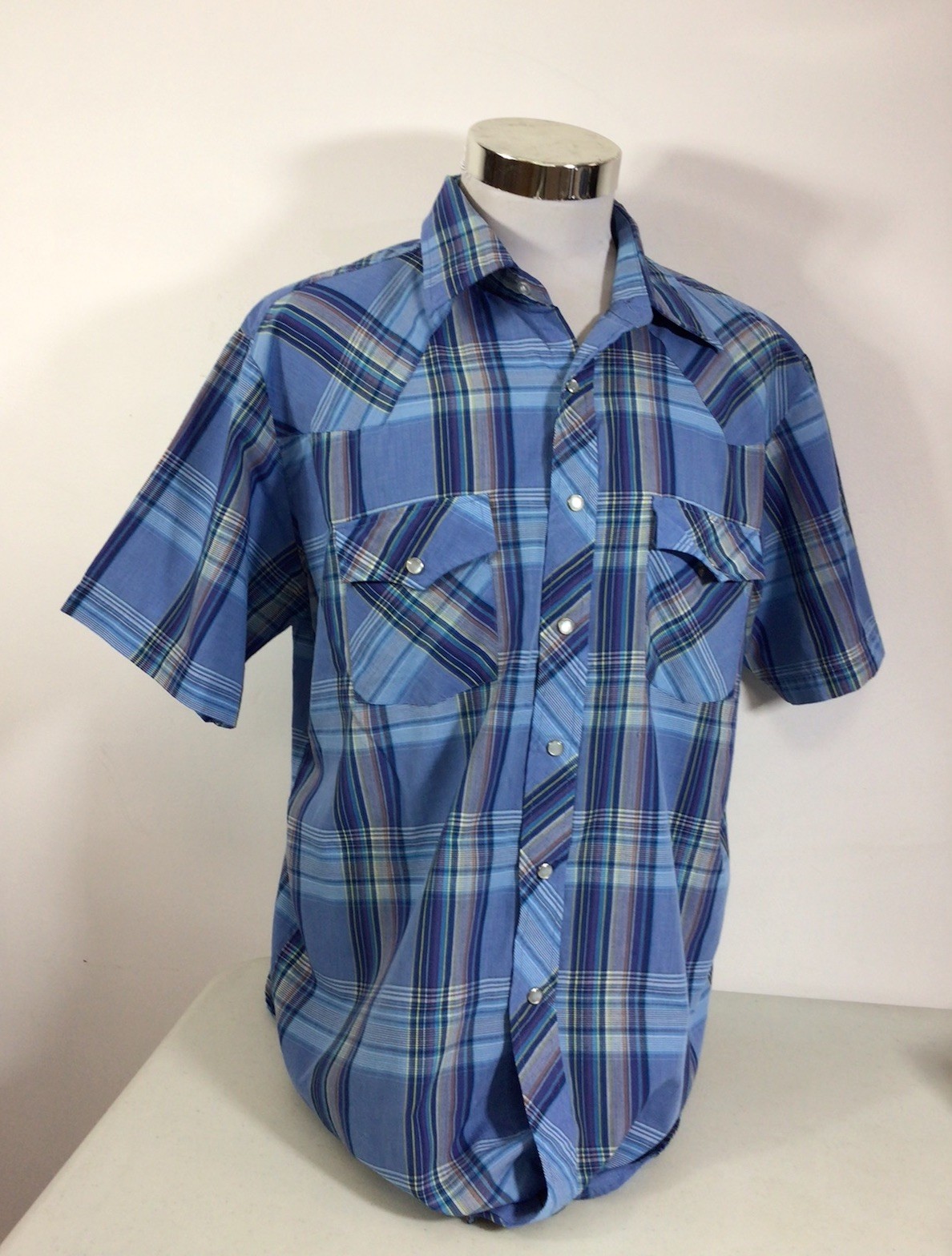 Plainsman Vintage Western Shirt Snap Front Mens XL