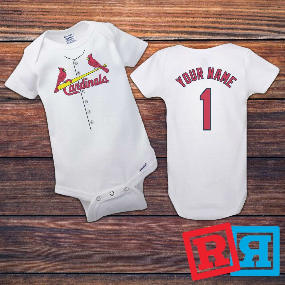 Personalized St. Louis Cardinals Gerber Baby Onesie® Cotton Custom Bodysuit
