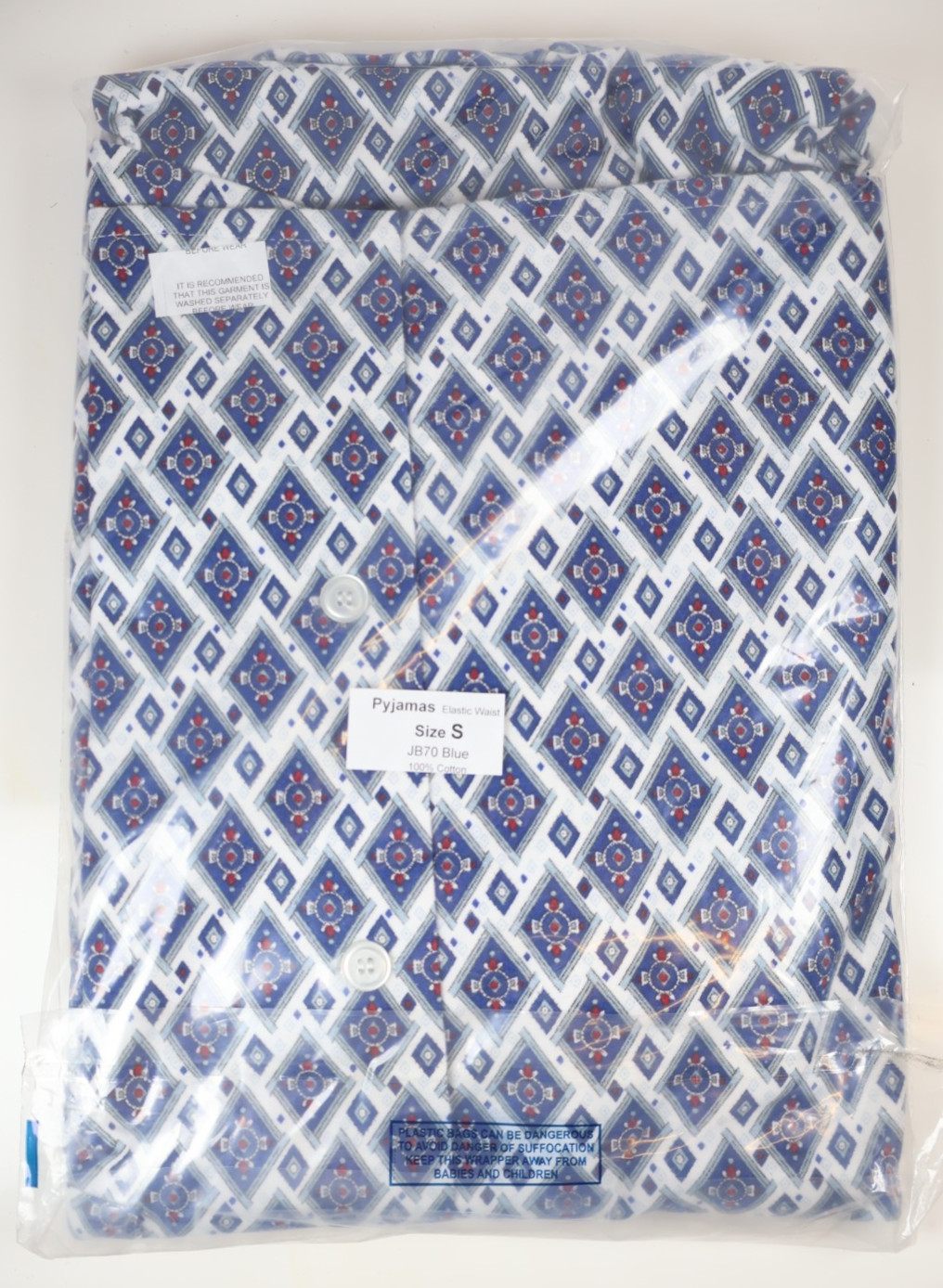 Somax Patterned Cotton Pyjama Set Elastic Waist (Multi, S) BNWT £42.95