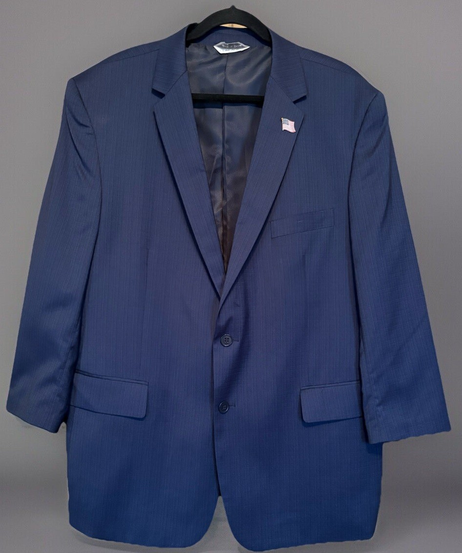 Lineage Performance Stretch Fabric Men’s Suit Jacket Blazer Dark Navy 48R