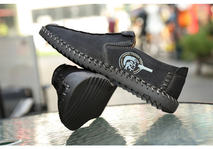 Men’s Casual Shoes Loafers Low-top Slip on Handmade Breathable Driving Shoes