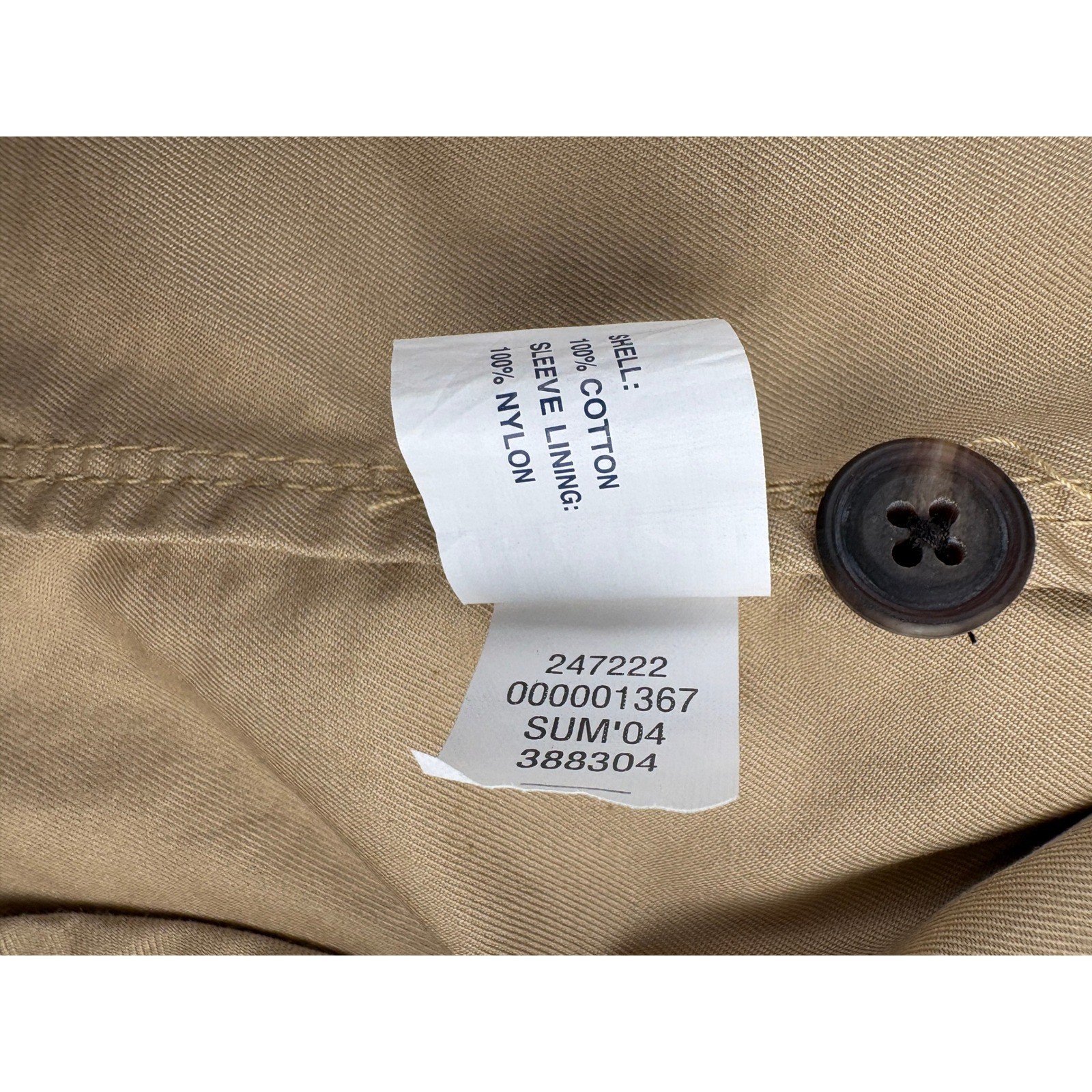 GAP Vintage Mens Barn Jacket Tan Cotton Zip Up Vintage 2004 Large 247222