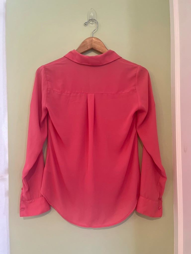 Express Women’s 3 Pack Long Sleeve Blouse Button Up Shirt X-Small Slim Fit