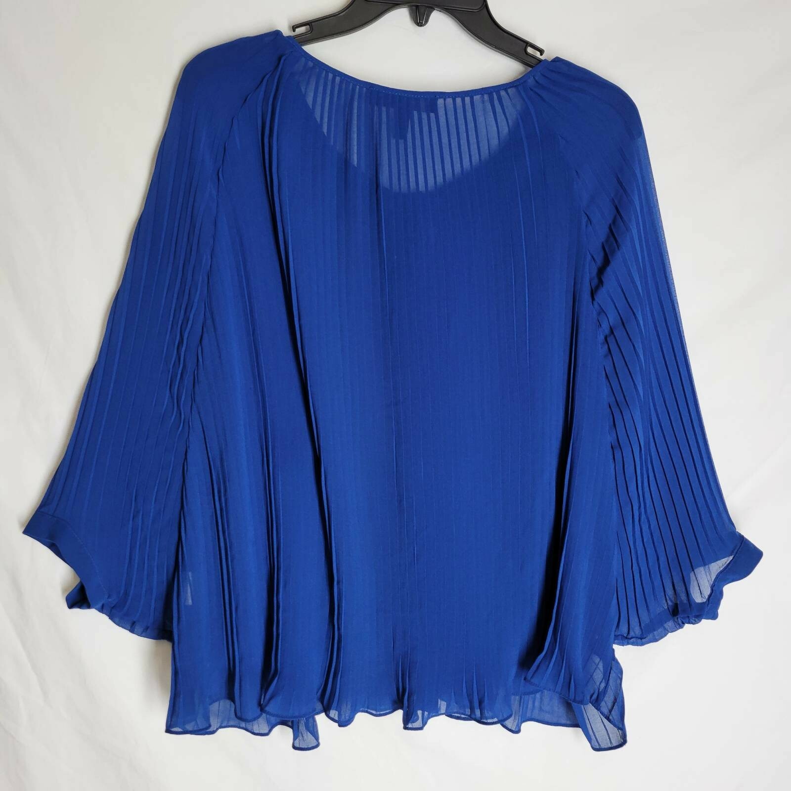 Jessica Simpson Womens Blouse Size Small Blue Batwing Dolman Sleeve Scoop Neck