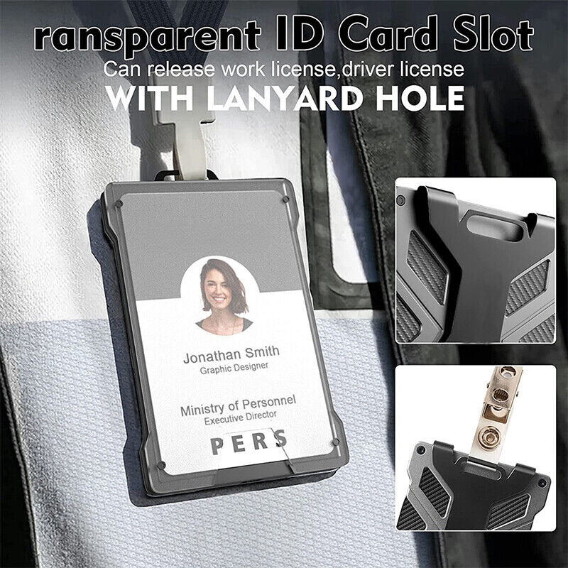 Men Wallet Slim Metal Wallet Tactical Card Holder RFID Money Clip Wallet Men