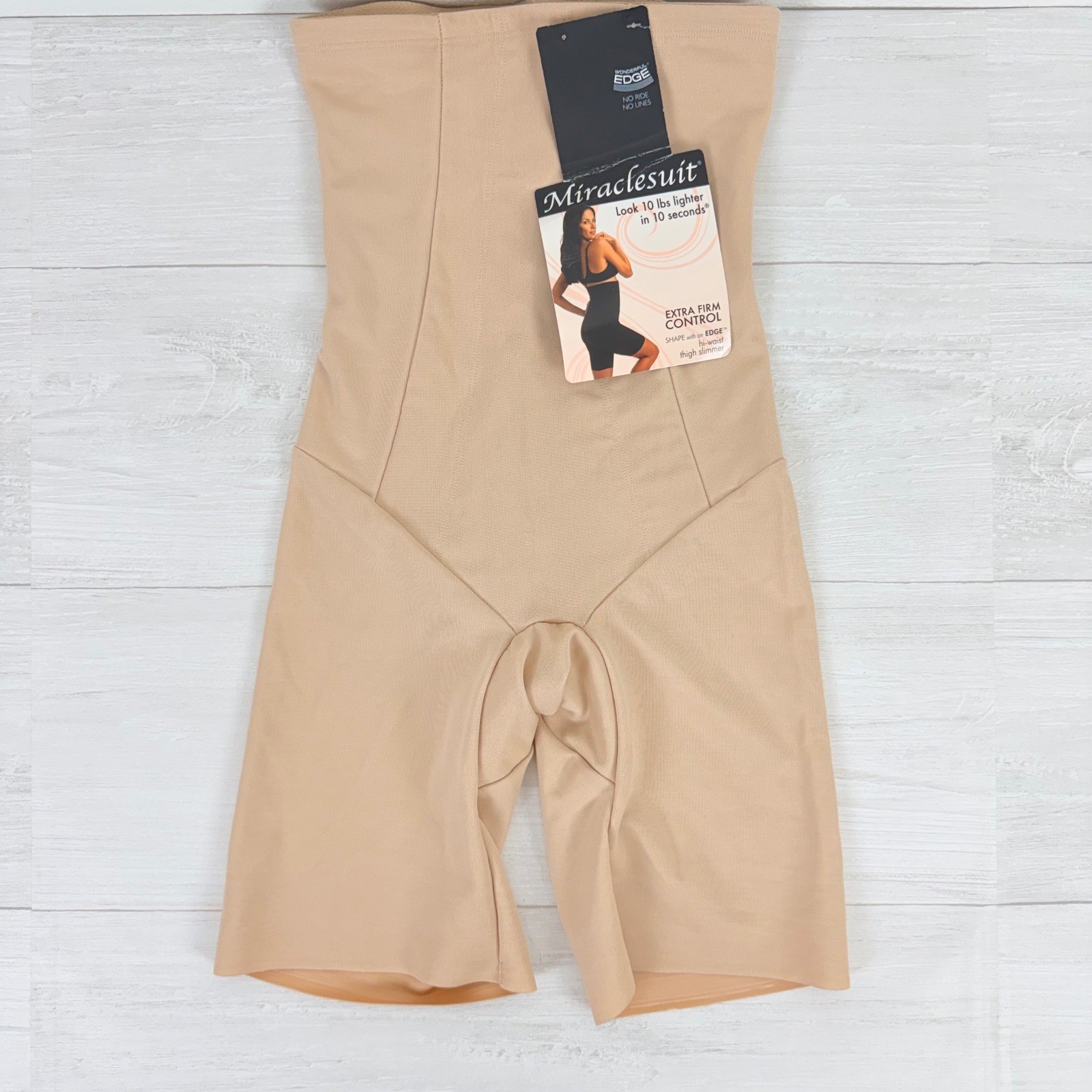 Miraclesuit Shapewear Size S High Waist Long Leg Nude Extra Firm Thigh Slimming