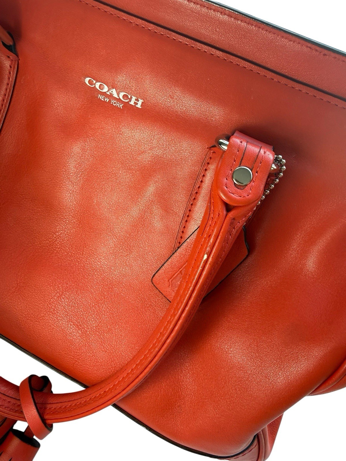Coach Legacy Candace Red Leather Satchel Shoulder Bag Authentic Purse