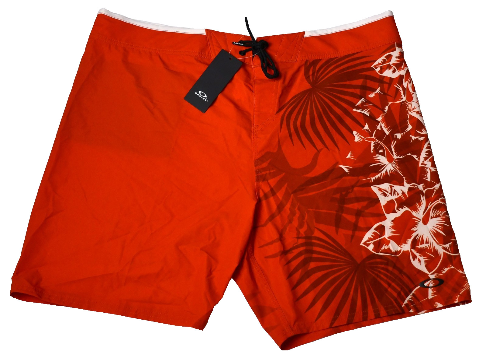 Men’s Oakley 18 Inch Boardshorts Size 40 Biscuit Flower Red Hawaiian Swimwear