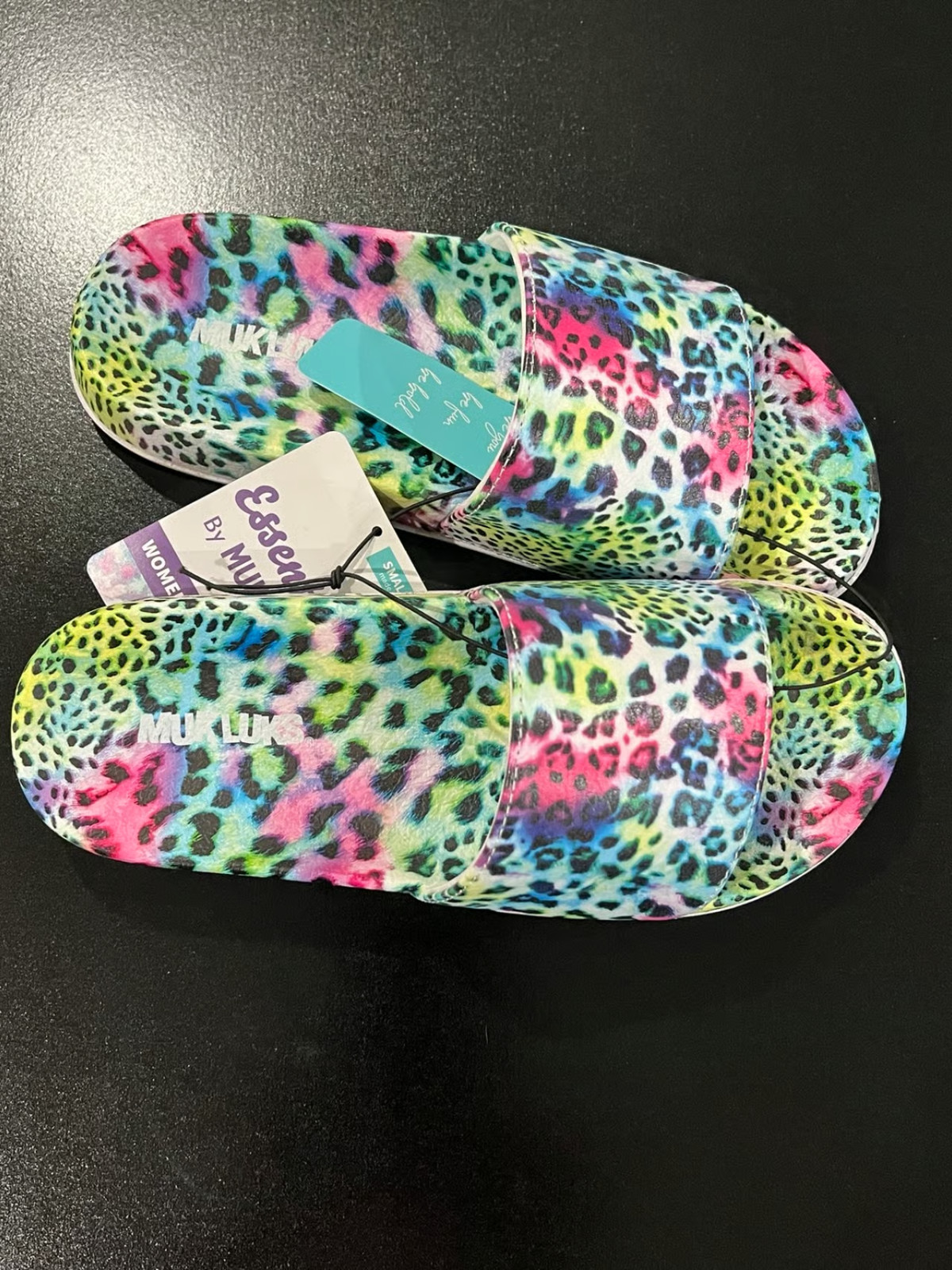 Muk-LukS Slide Neon Leopard Print