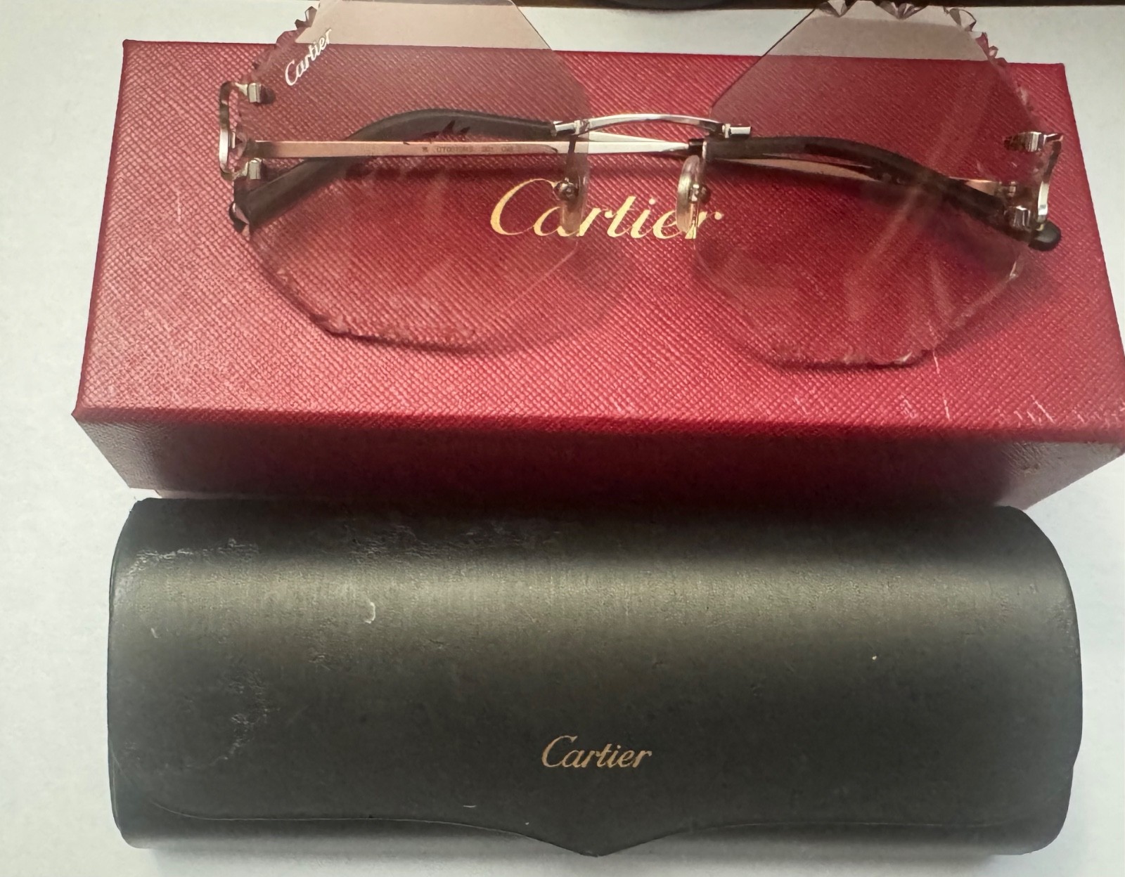 Cartier, Big C Diamond Cut Sunglasses, Custom Tint, Chrome
