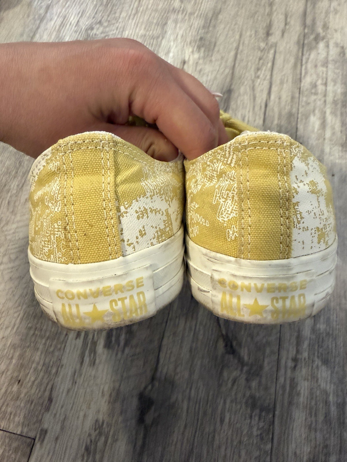 Converse All Star Low Top Yellow/White Canvas Lace-Up Sneakers