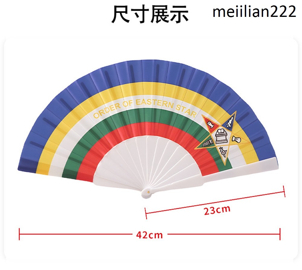 One exquisite painting fabric plastic portable folding hand fan