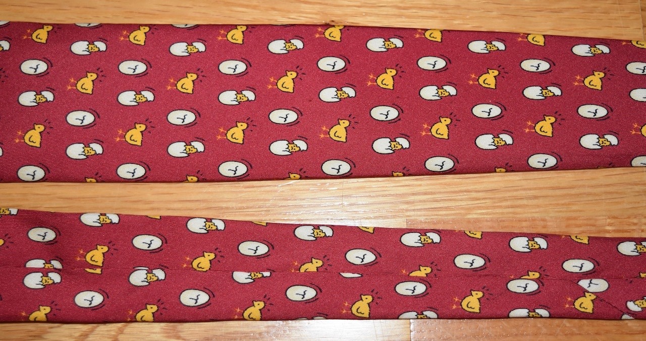 Hermes Silk Neck Tie Chick Egg Hatching Chicken Bird Red 7532 Preppy France 57″