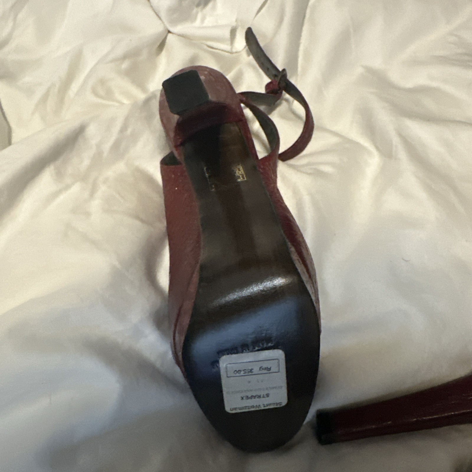 Stuart Weitzman Sky High Size 5.5 BURGANDY Platform ORIGINAL PRICE $355
