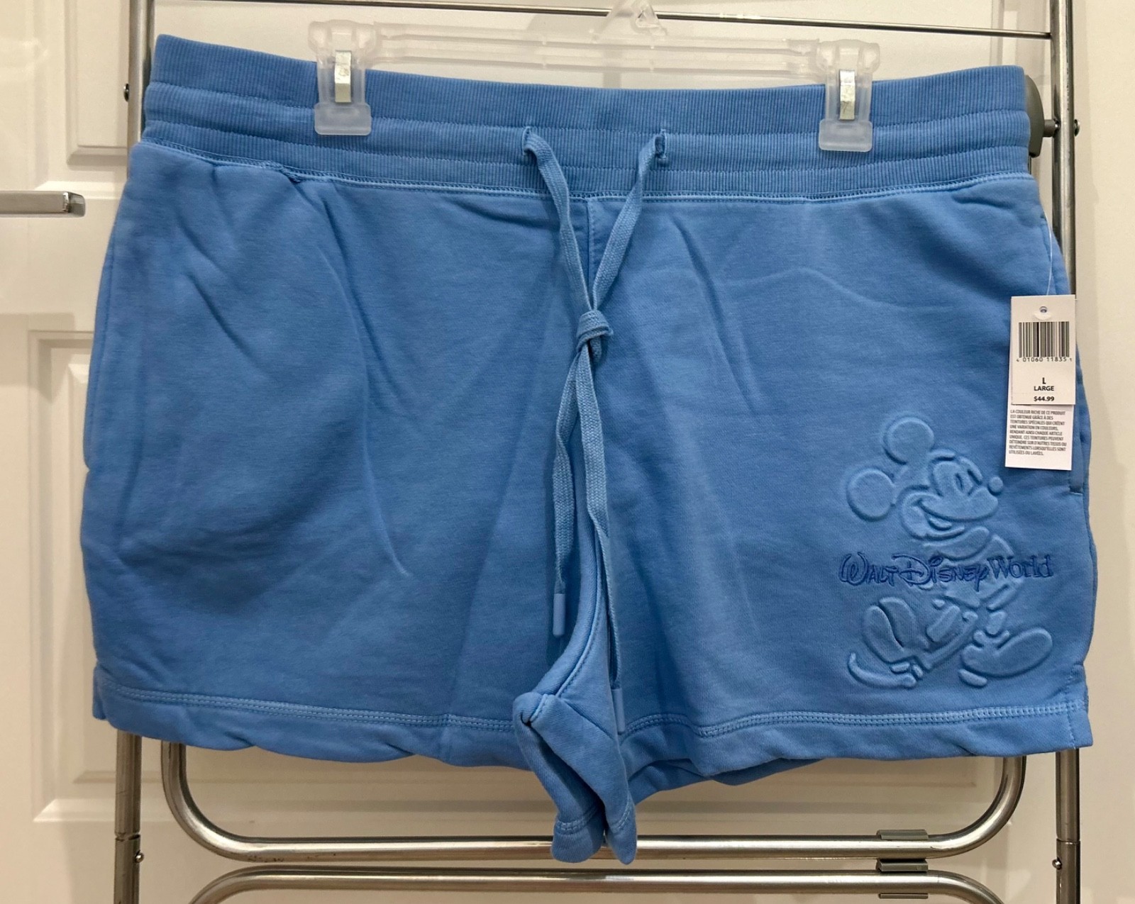 Disney Parks Blue Embossed Mickey Mouse Walt Disney World Shorts NWT Large