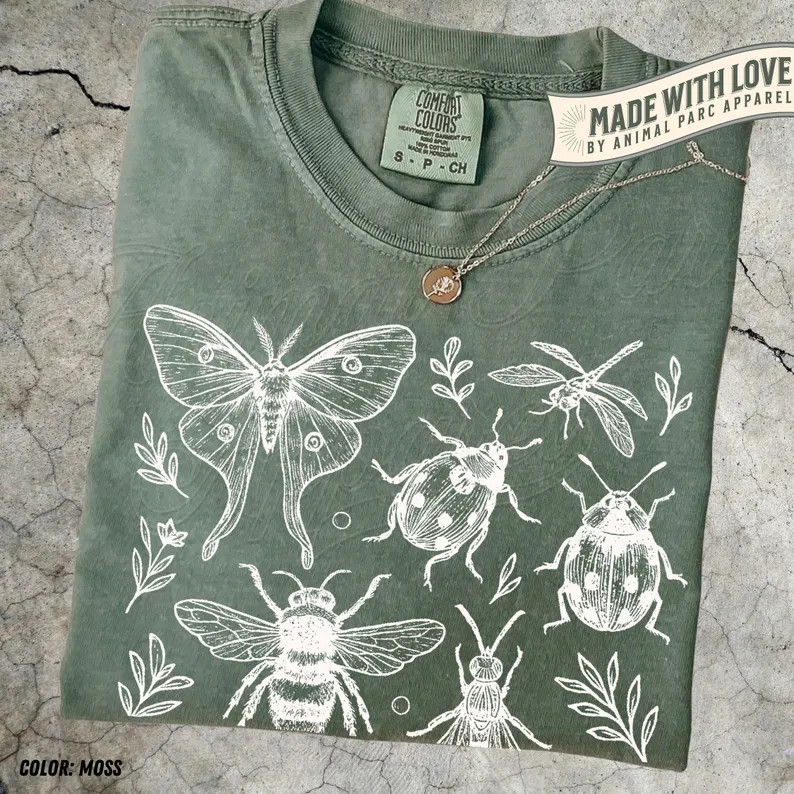 Entomology Insect Bug Moth Nature Lover Graphic Comfort Tee
