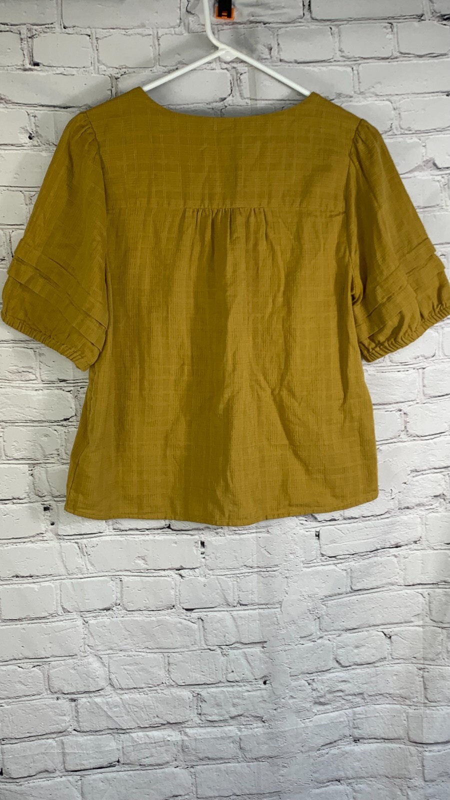 NEW MADEWELL Pembroke 100% Cotton Top in Mahan Plaid Bronzed Lichen Medium