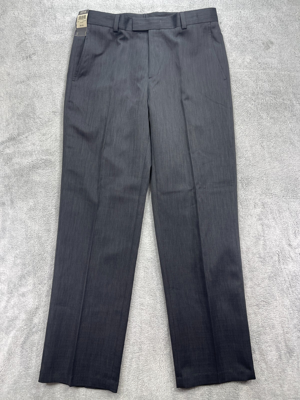 Kenneth Cole Reaction Dress Pants Mens 34×32 Charcoal Gray Textured Sitra Formal