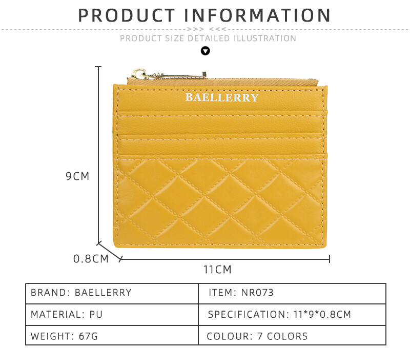 Womens Small Slim Credit Card Holder Mini Front Pocket Wallet Zipper Coin Purse