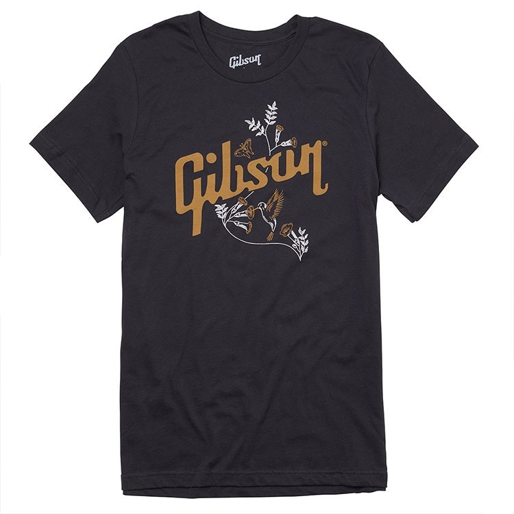 Gibson Guitars Hummingbird Tee T-Shirt, Black, 2XL