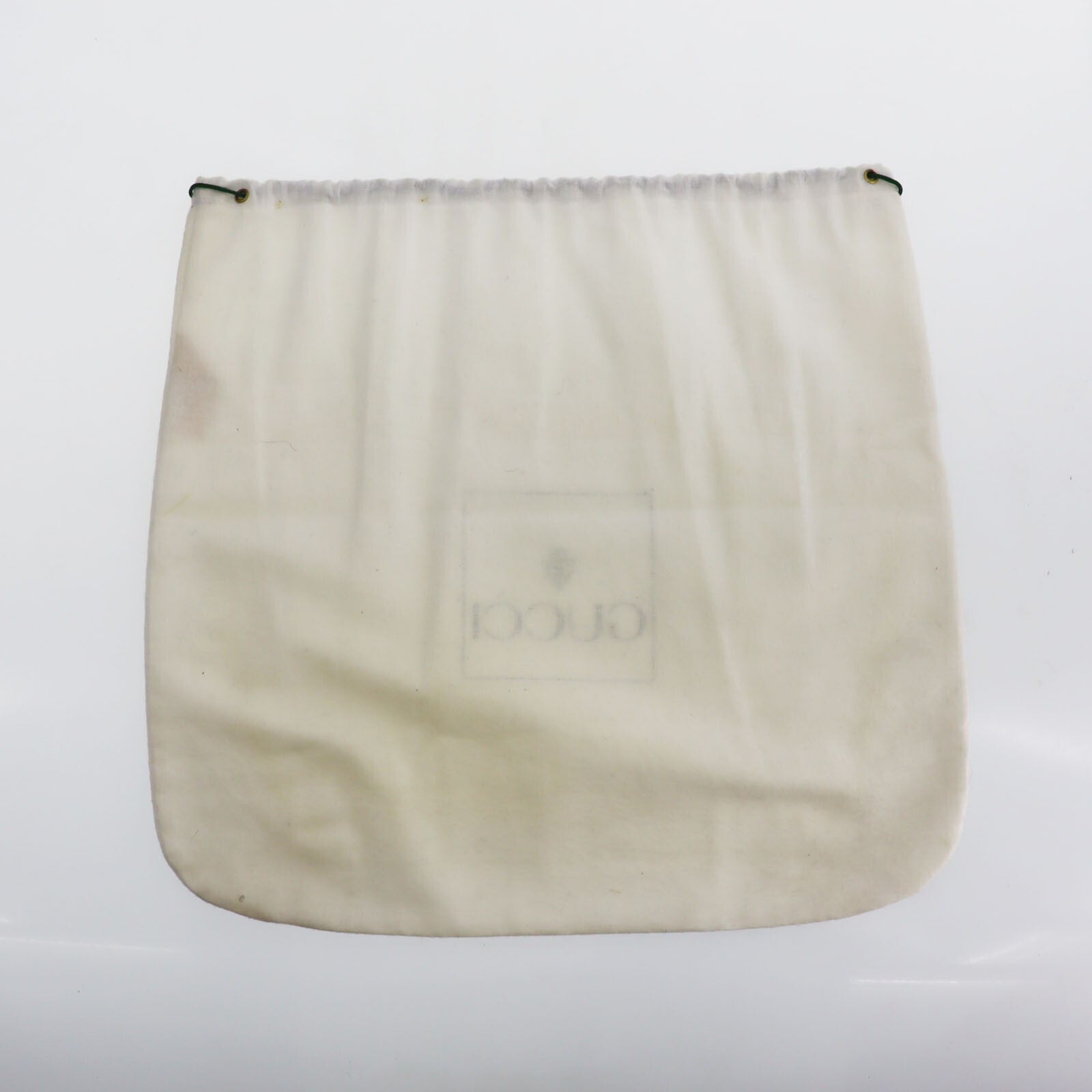 GUCCI Dust Bag Drawstring White Size 13.7 × 13.7in (35.0 × 35.0cm) #EB357