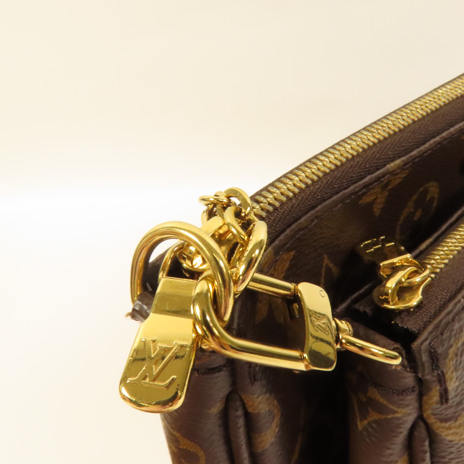 LOUIS VUITTON LV GHW Multi Pochette Accessoires 2 Way Bag M44840 Monogram Brown
