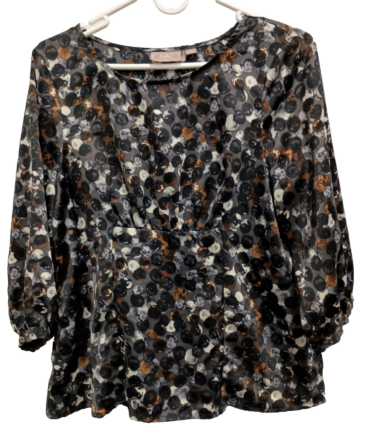 Kelly By Clinton Kelly Blouse Top Womens Small Abstract Wearable Art Whimsygoth