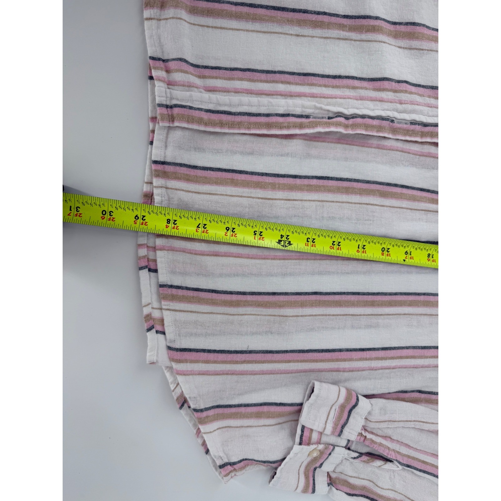 Gap Womens XXL Oversized Linen Blend Striped Button Down Shirt GP007933