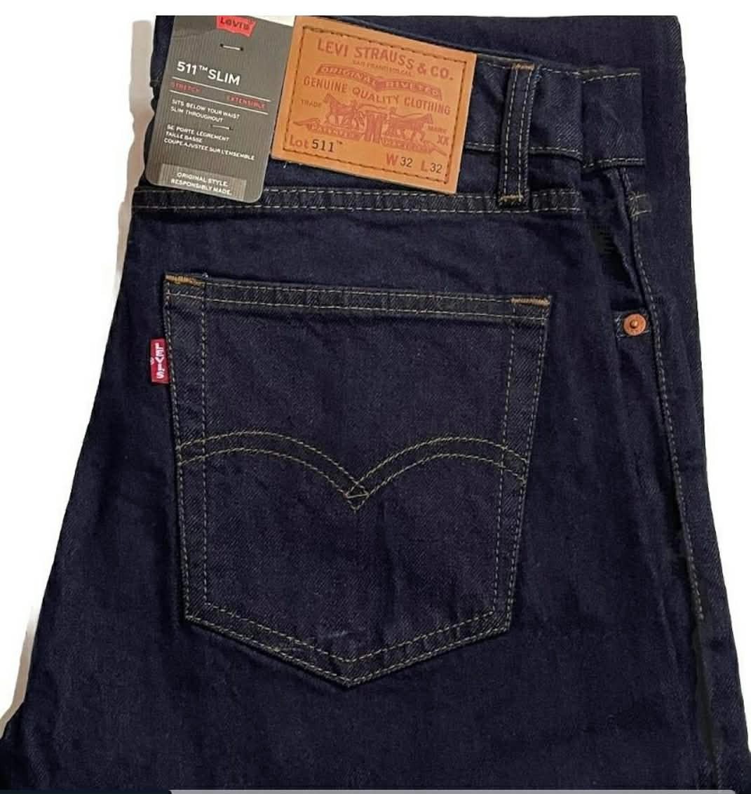 Levi’s 511 Men’s Slim Fit Jeans Stretch Denim Dark Blue All Sizes New With Tags