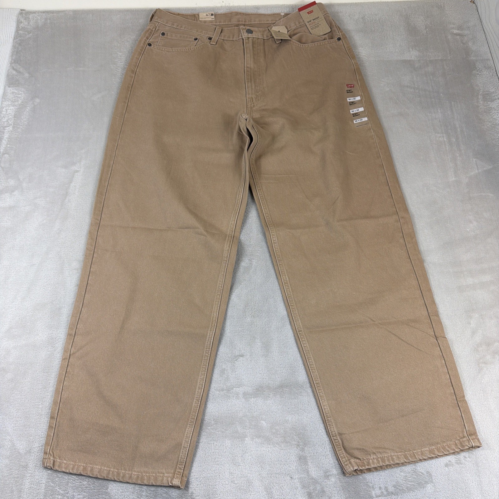 Levi’s 578 Baggy Denim Jeans Men’s Size 36×32 Tan/Khaki Cotton