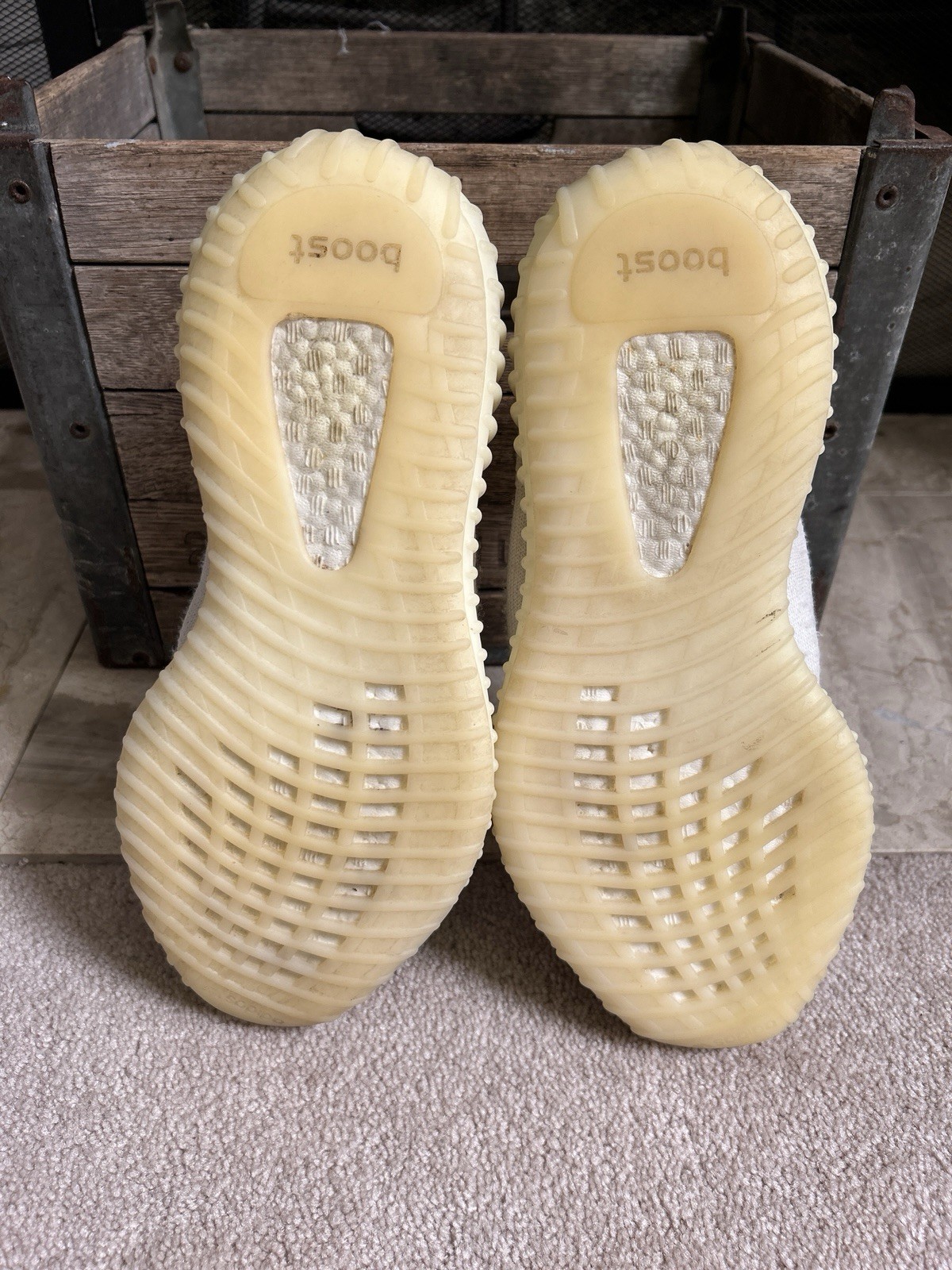 ADIDAS “Yeezy Boost 350 V2” bone white shoes – size 9